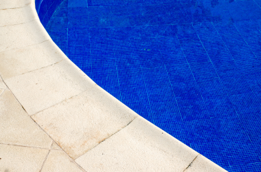 A concrete pool deck in Abilene.