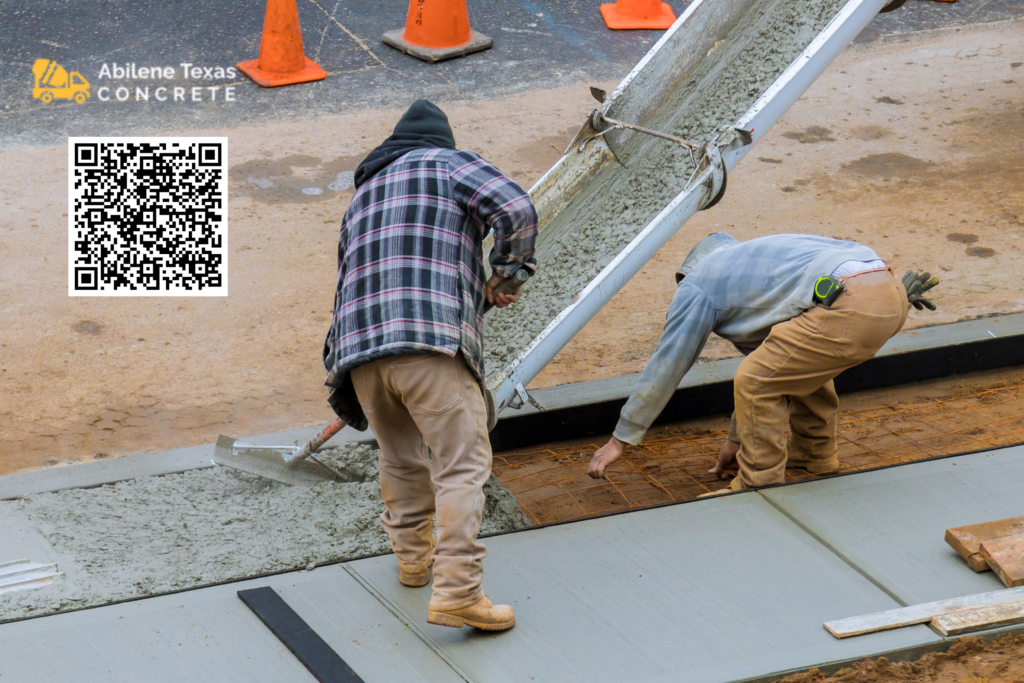 The best Abilene concrete contractor pouring concrete.